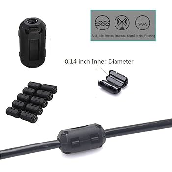 フリクリックノイズ Amazon | VSKEY クリップオンノイズフィルター [10個 3mm] 干渉