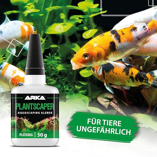 Flüssiger Pflanzenkleber Aquarium 50 g – für Moos, Pflanzen, Wurzeln & feine Spalten – starke Kapillarwirkung, präzise Dosierung und sichere Haftung im Aquascaping – ARKA Plantscaper