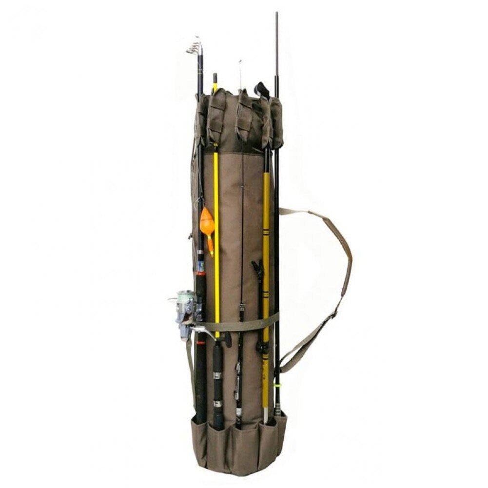 Danlai Fishing Rod Bag Durable Waterproof Folding Fishing Tackle Carry Case Bag Multifunction Large Capacity Fishing Rod Case Holds