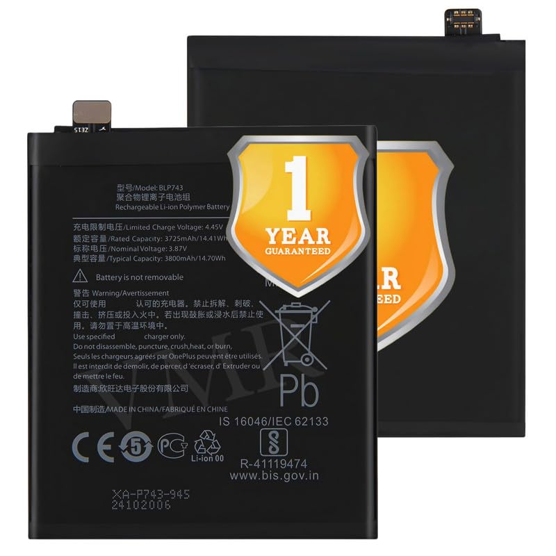 Image of Original BLP743 Battery Compatible for OnePlus 7T (HD1900, HD1901, HD1903, HD1905, HD1907) - (3800mAh) - 1 Year Warranty K7