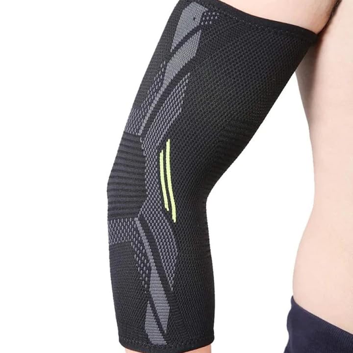 Image of Prokick Powerflex Compression Elbow Support for Sports & GYM | Suitable for Both Men and Women (M, Black /Green)