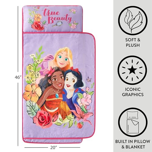 Image of Super Soft Plush Toddler Quilted Nap Mat with Built in Blanket and Pillow