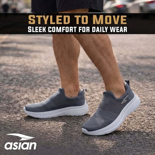 Image of ASIAN Wonderwalk-22 Men's Walking Shoes with Soft Memory Foam Insole, Breathable Knit Upper & Lightweight Bouncy EVA Sole | Ideal for Casual Wear, Jogging, & Travel