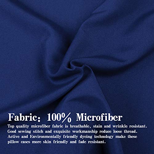 Image of NTBAY Queen Microfiber Flat Sheet, 90 x 102, Navy Blue