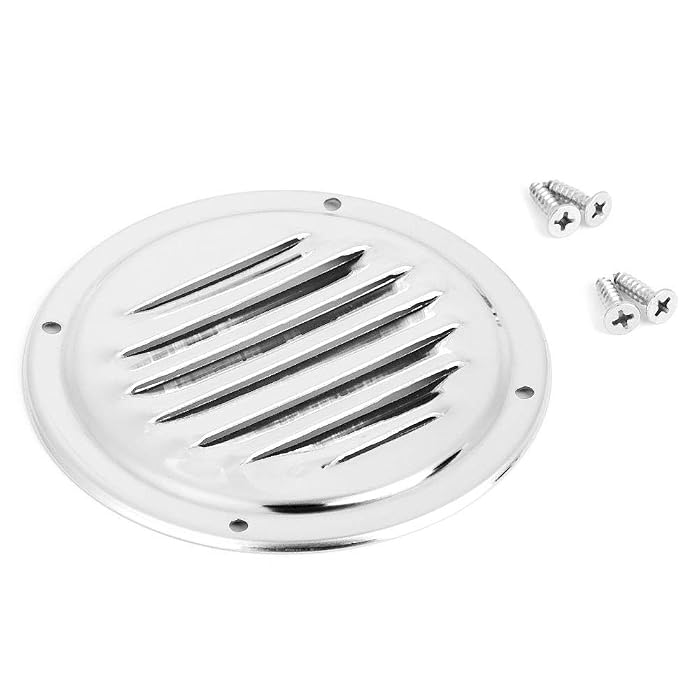 Buy Louvered Ventilator Grill, Marine Grade Stainless Steel Round Air