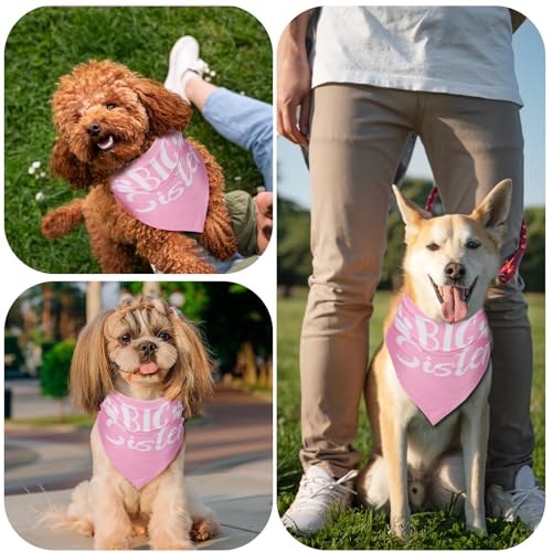 Ymapinc Bandana Big Sister para cachorro, rosa, gato, anúncio de gravidez, cachecol triangular, roup