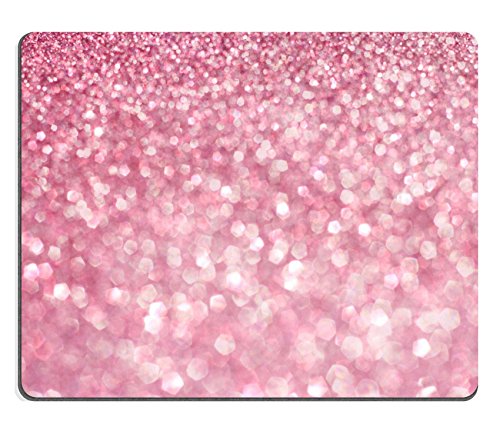 MSD Natural Rubber Gaming Mousepad white silver and pink abstract bokeh lights defocused background Image ID 25100249