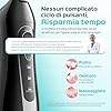 COSLUS C20 Idropulsore Dentale Portatile Senza Fili, 300 ML Irrigatore Idropulsore Ricaricabile Foppio Flusso Impermeabile IPX7 Water Orale Flosser Pulizia Denti Ideale per Viaggi a Casa Nero