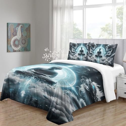 Housse de couette Bouddha 3D en microfibre zippée pour simplifier le lit de votre ado - 5