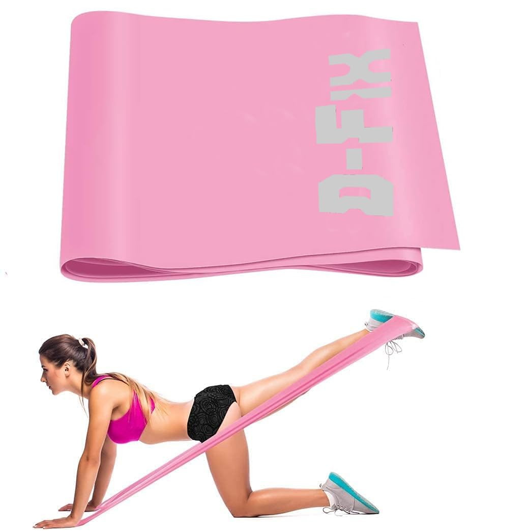 Yoga Band | Thera Band for Physiotherapy, Stretching, Yoga & Resistance Workout | Latex-Free, Anti-Allergic & Tear-Resistant thera Band for Exercise, (Pink)