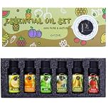 Parahon Essential Oils Gift Set 6 x 10ml 100% Pure Organic Aromatherapy Oils for Diffuser, Relaxation, Stress Relief (Citrus Harmony Set)