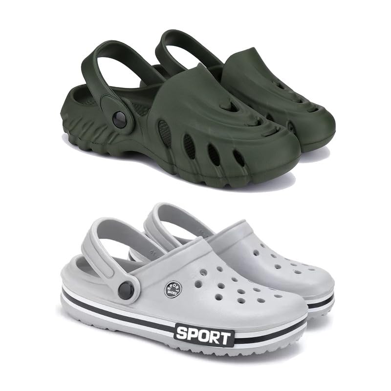 WINGSCRAFT Lightweight Classic Clogs || Sandals with Slider for Men-Combo-COMBO(2)-3137-3016-10 -P-picture-11