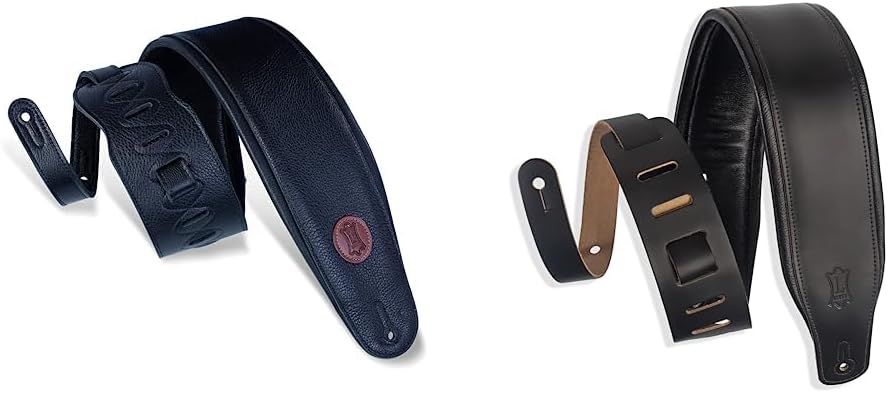 Levy's Leathers Bass Guitar Strap Bundle with Padded Backing