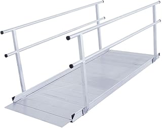3' L Silver Spring Portable Wheelchair Ramp with Handrails, 850 lb. Capacity for Scooters, Walkers, Canes, Rollators - 3' L x 36" W