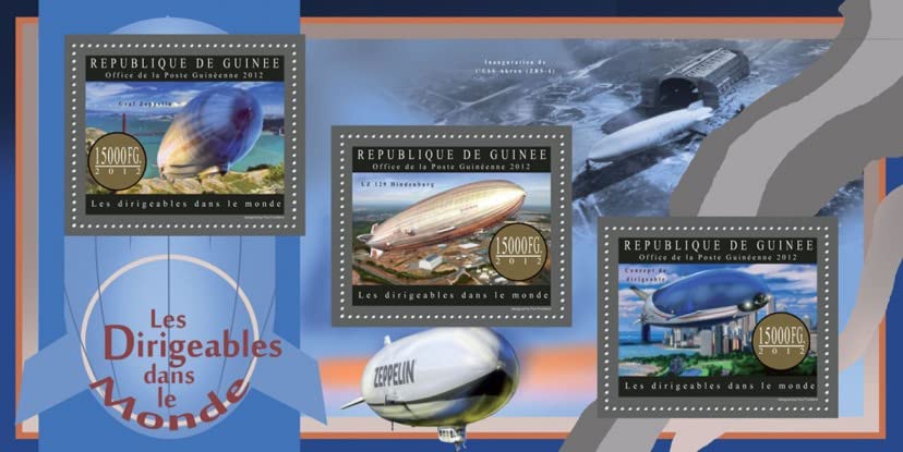 Guinee 2012 Zeppelins GRAF Zeppelin Stamp M/S MNH
