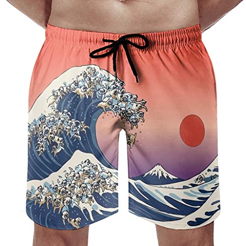 Ktewqmp Zomer zwembroek Japan Wave mannen zwembroek baden shorts man met zakken sport - Image 5