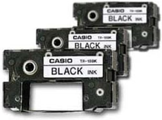 Casio Black Ribbons for All CW Disc Title Printers, 3 Pack
