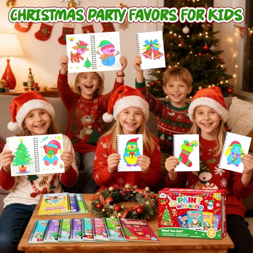 Image of ZMLM 24 Pack Christmas Coloring Books - Birthday Party Favors for Kids 4-8