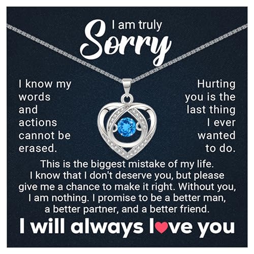Im Sorry Gifts for Her Apology Present for Wife or Girlfriend| I'm Sorry Please Forgive Me| Broken Heart Lets Start Over Jewelry Forgiveness Present