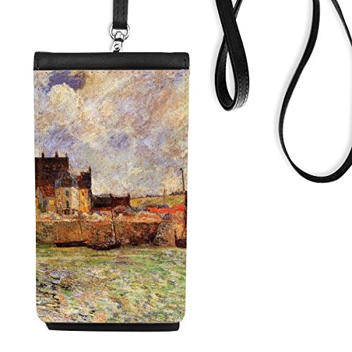 Sacoche smartphone Paul Gauguin en cuir noir idéale pour flâner en ville