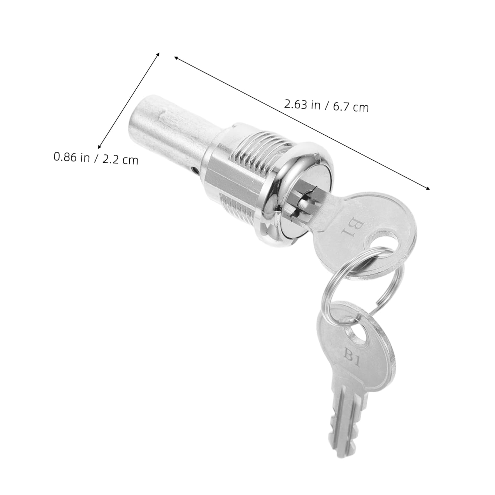 GRIRIW Vending Machine Lock and Key Secure Metal Cylinder Lock Assembly for Candy Dispensers and Snack Vendors Compatible with Gumball Machines