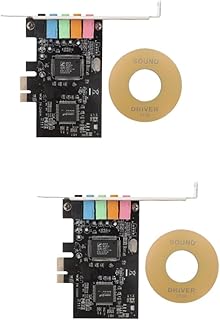 UKCOCO 2pcs pcie sound card internal sound pcie to 5.1 sound card audio card surround
