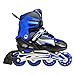Fndjfjf Patines En Línea para Niños con Ruedas Ligeras, Patines Ajustables para Principiantes, Palas ABEC-7 Carbon Patines En Línea para Niños para Niños Y Niñas,Azul,L