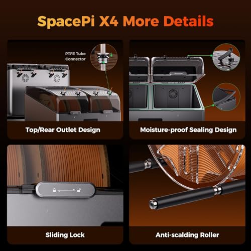 Creality SpacePi X4 Filament Dryer, Dual-Chamber 85°C f...