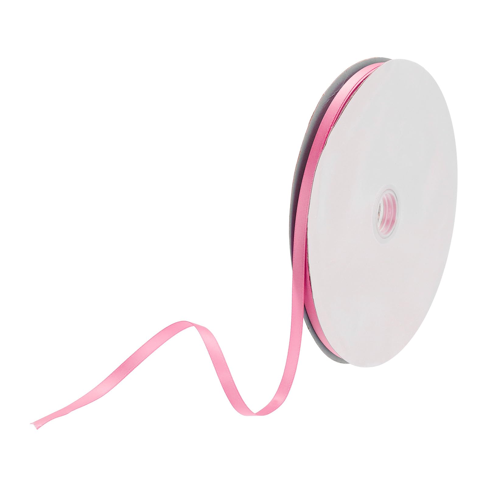 DMiotech 6mm Satin Ribbon 64m/210ft Thin Double Face Fabric Grosgrain Ribbon for Gift Wrapping Floral Hair Flower Bouquet Pink