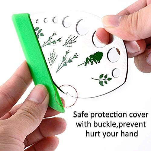 Herb Stripper, Jiaedge Green 9 holes Stainless Steel