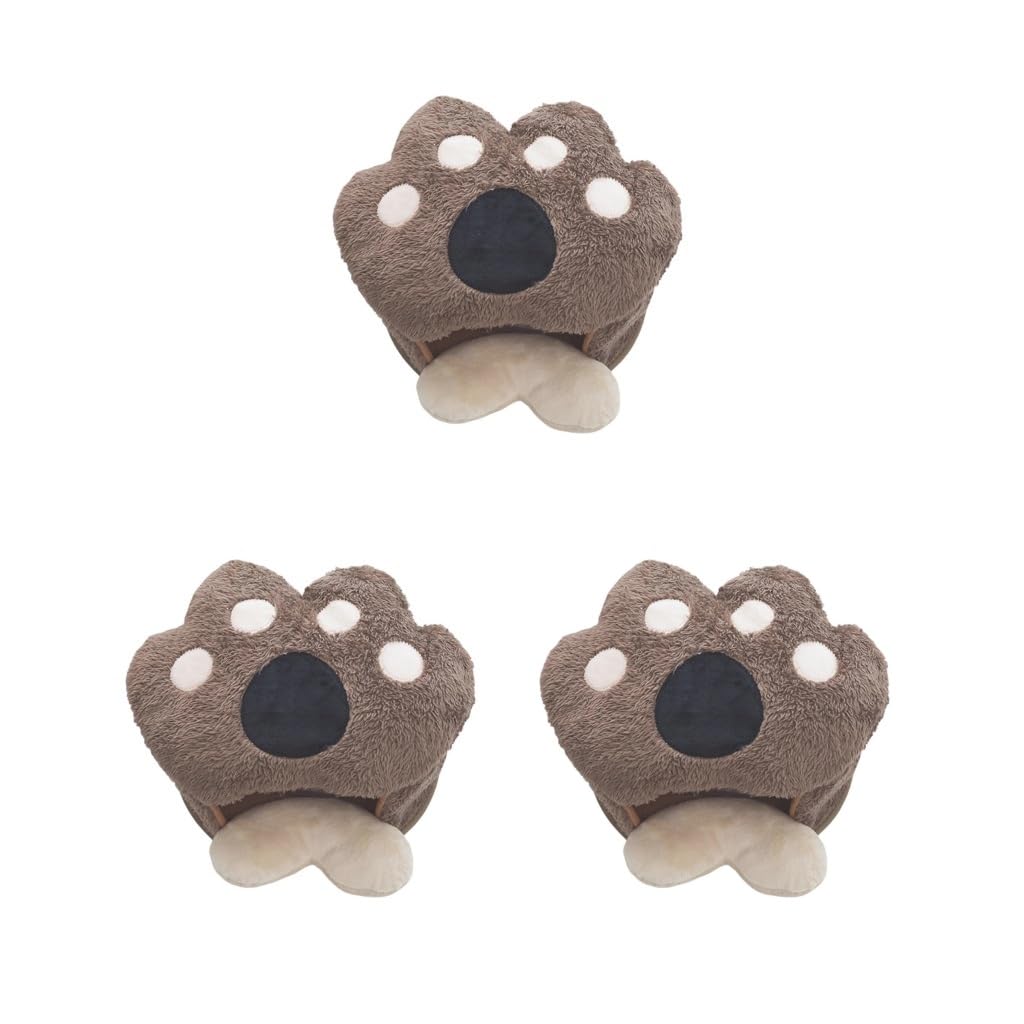 Set di 3 tappetini per mouse riscaldanti USB con poggiapolsi per lavorare e giocare, marrone chiaro