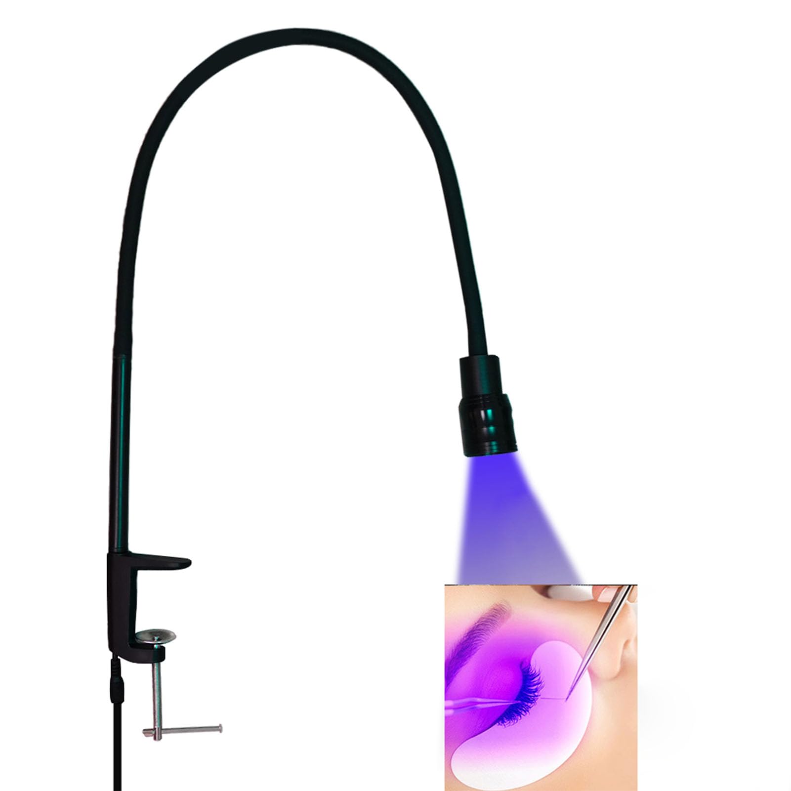 Tangxi Lampe de Polymérisation de Colle Portative, Lampe de Bureau LED UV en Alliage d'aluminium ABS pour Ongles (Prise UE 10W)