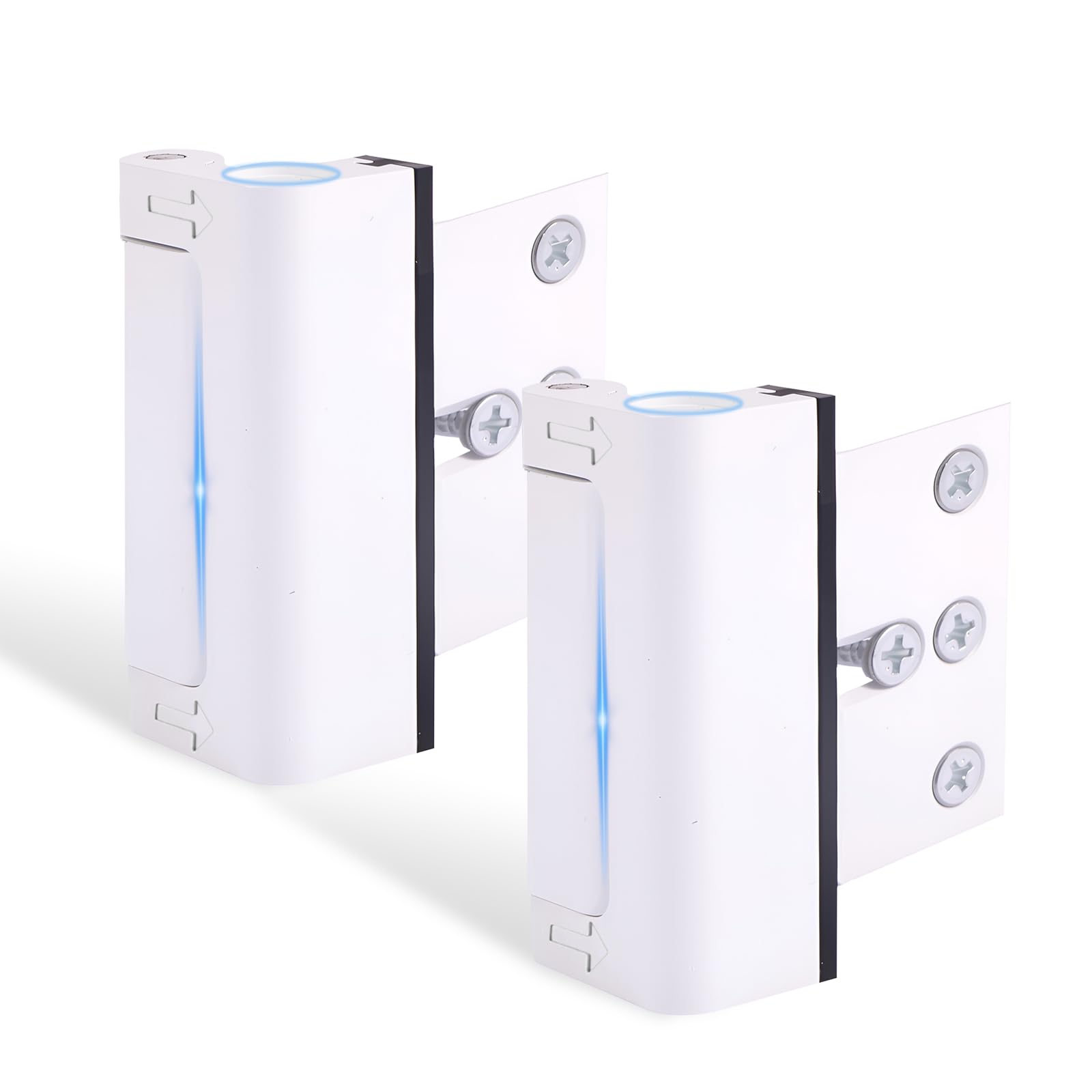 Verrou de sécurité de porte robuste blanc Eco-Fused avec 8 vis de fixation