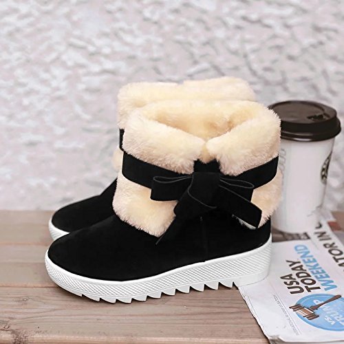 RUGAI-UE Warm Snow Boots In Tube Flat Casual Women Shoes Female Boots