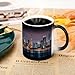 KWQDOZF Tazas de café sensibles al calor con impresión de ciudad nocturna Imagen de KWQDOZF Tazas de café sensibles al calor con impresión de ciudad nocturna