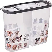 Porta Pote Ração 2,4kg Petisco Tampa Vedada Antiformiga, Plasútil Cor: Cinza