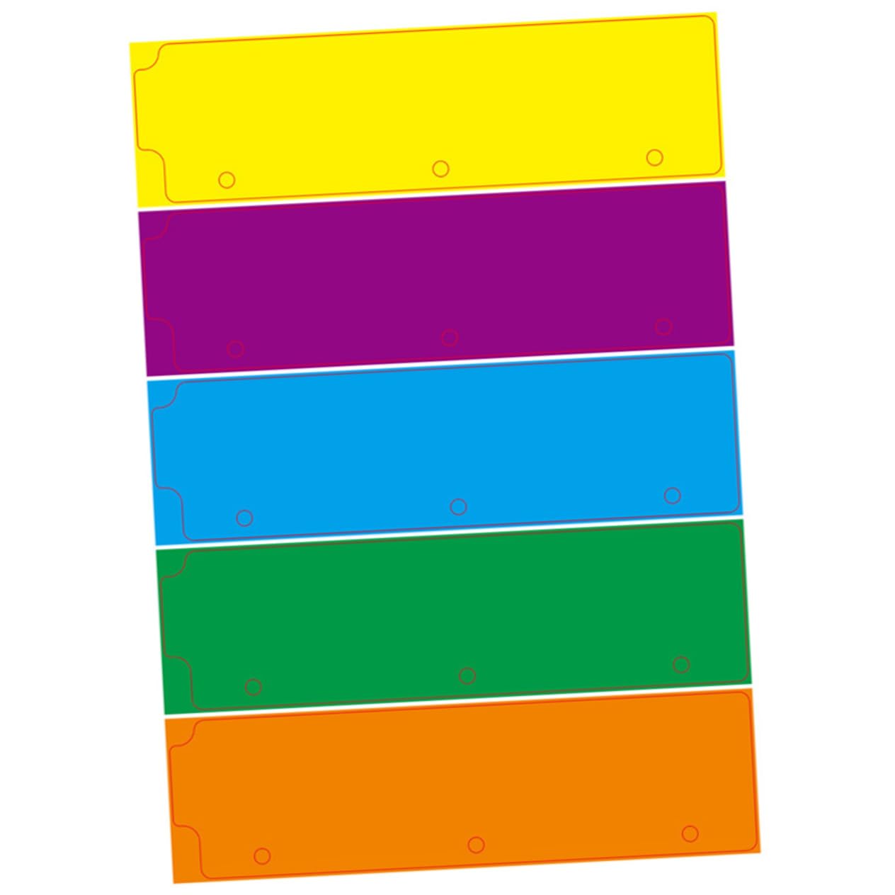 Operitacx 60piezas Separadores De Páginas Para Cuadernos De Anillas De Divisores Para Organización De Compatible Cuadernos Coloridos y Escriturables