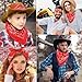 NACHLYNN 10pcs Paisley Bandanas Assorted Bandanas Cowboy Polyester Headbands Square Scarf Headwear (10, Red)