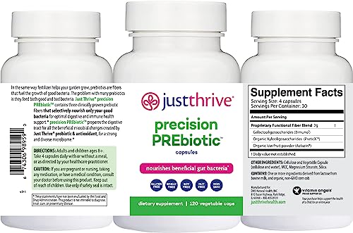 Just Thrive 4-In-1 Core Health Bundle - Probiotic & Antioxidant, Vitamin K2-7, Precision Prebiotic Capsules, And Ultimate Igg - Complete Gut, Heart, Bone, Immune Support - 30-Day Supply - Gluten Free #TOP3