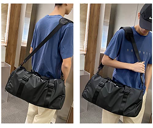 Waterproof Gym Bag Sports Duffle Bag Travel Duffle Bag with Dry & Wet Shoes Compartments Lightweight Overnight Holdall Bag Large Capacity Shoulder Bag For Swimming Sports Traveling Yoga Hiking Camping - Image 2