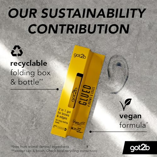 got2b Glued 4 Brows & Edges Gel 2 in 1 16ml, Screaming Hold Brow Gel, klares Augenbrauengel für langanhaltende Looks, stark haltendes Augenbrauengel got2b, vegane Formel*, natürlich gewonnene