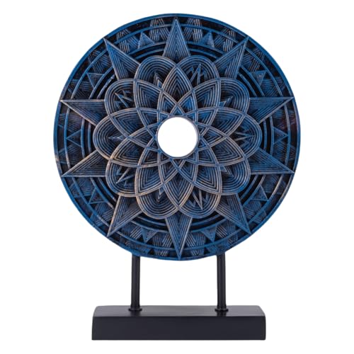 HODESunPure Modern Decorative Objects Sculpture Above Cabinet Decor Kitchen Tv Stand Decor Items Elegant Centrepiece Home Decorations for Living Room Dining Office Bookcase Decor Accents (Blue)