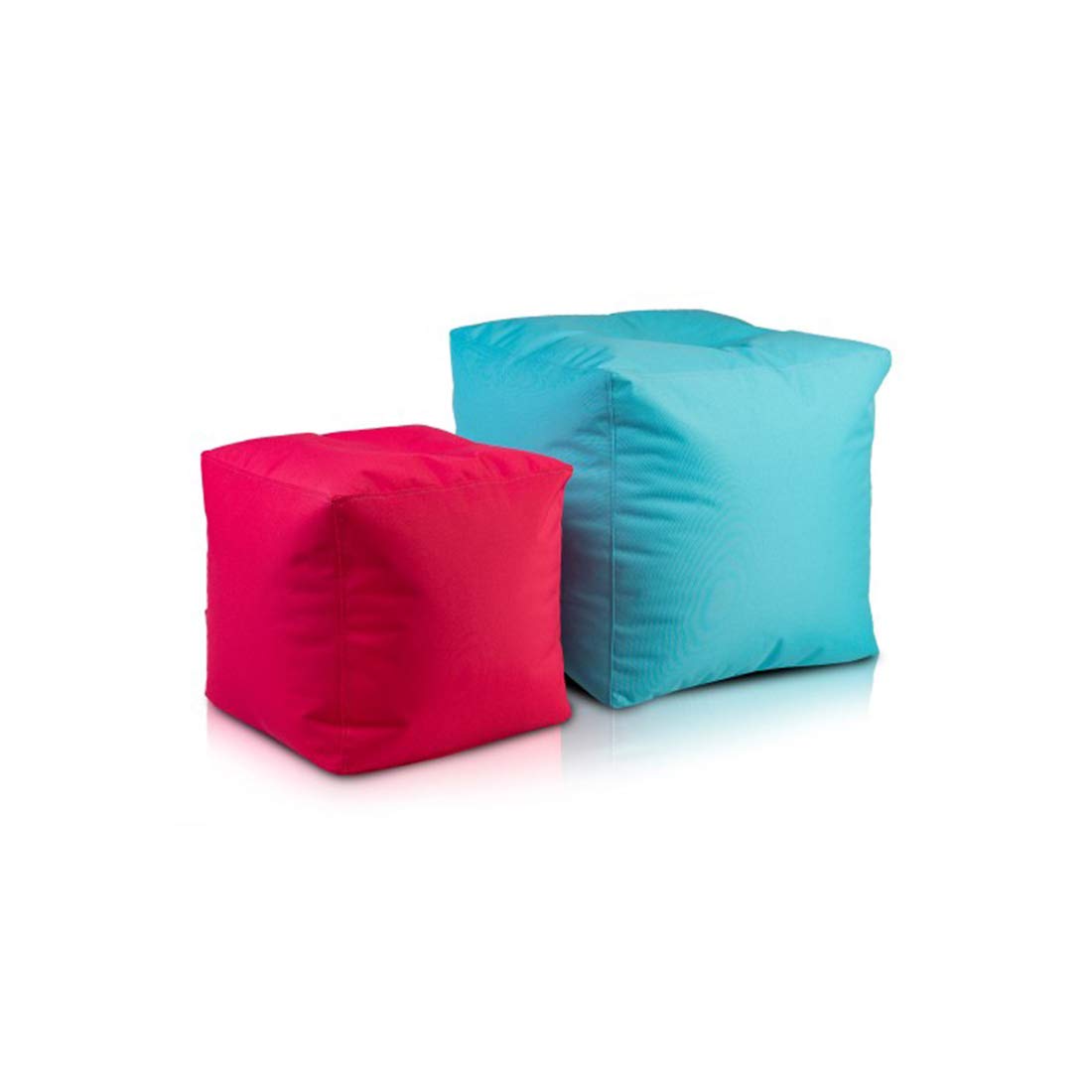 Ecopuf Cube L Fußhocker für den Außenbereich aus wasserdichtem Polyester Oxford 600D Outdoor mit Füllung aus Polystyrol-Kugeln Dim 50 x 50 cm