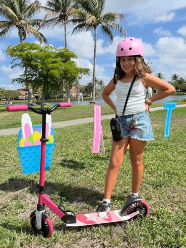 Image of Nattork Kick Scooter for Age 6+ Kids Teens Adults, Max Load 240 LBS, Adjustable Height Foldable with 8 inch Large Wheels, Anti-Shock Suspension