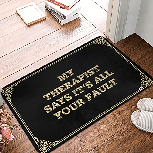 KELVORX �x�b�h���[���f�R���[�V���� �ʔ����o�X���[�����O My Therapist Says It's All Your Fault �h�A�}�b�g ���O���� �p�e�B�I�G���g���[�t���A�}�b�g(65X90cm)