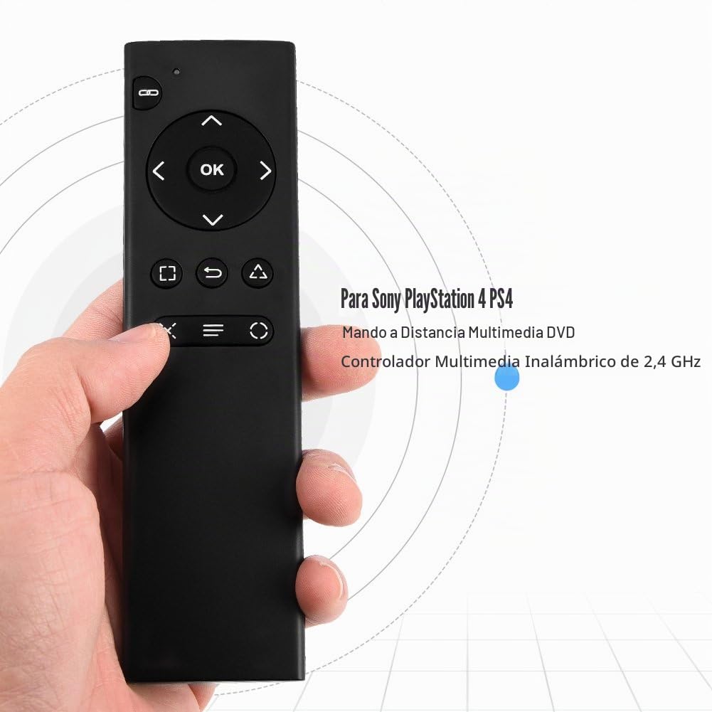 Mando a Distancia 4 DVD Controlador Multimedia para 2.4Ghz Controlador Multimedia inalámbrico con Receptor USB