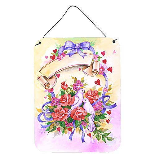 Caroline's Treasures APH4070DS1216 Wedding Bouquet Wall or Door Hanging Prints Aluminum Metal Sign Kitchen Wall Bar Bathroom Plaque Home Decor Front Door Plaque, 12x16, Multicolor