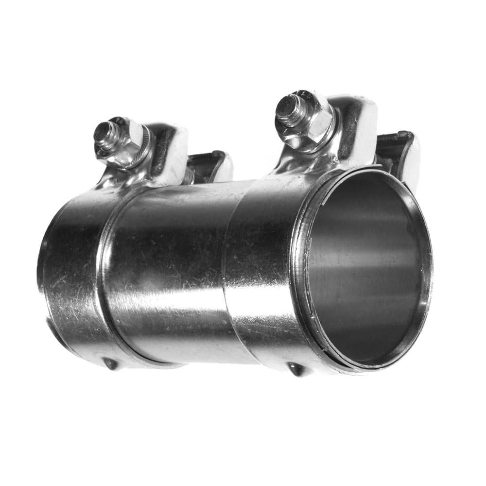 E-Tech Silver Exhaust Joiner Adjustable Between 48Mm To 50Mm Diameter, 80Mm L - Ec010
