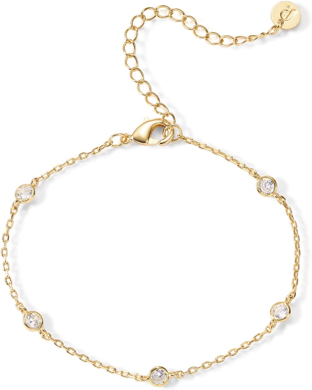 14K Gold Plated Beaded Bracelet for Women | Stackable Gold Bead Bracelet | Adjustable Dainty Gold Jewelry