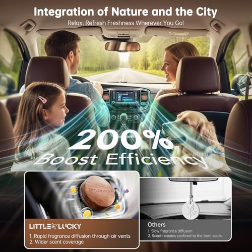 Image of Wood Car Air Freshener Vent Clip, 2-Pack Long Lasting Natural Car Freshener